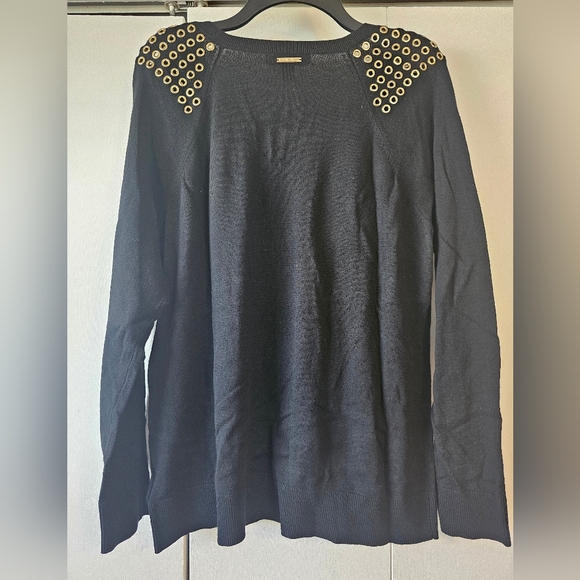 Michael Kors Black Sweater with Gold Accents - Picture 4 of 5